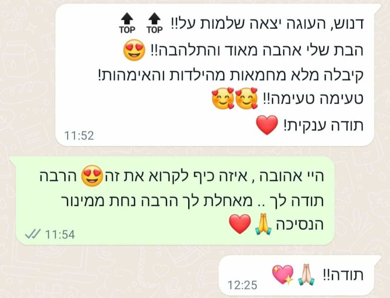 ביקורות מלקוחות עוגה מושלמת