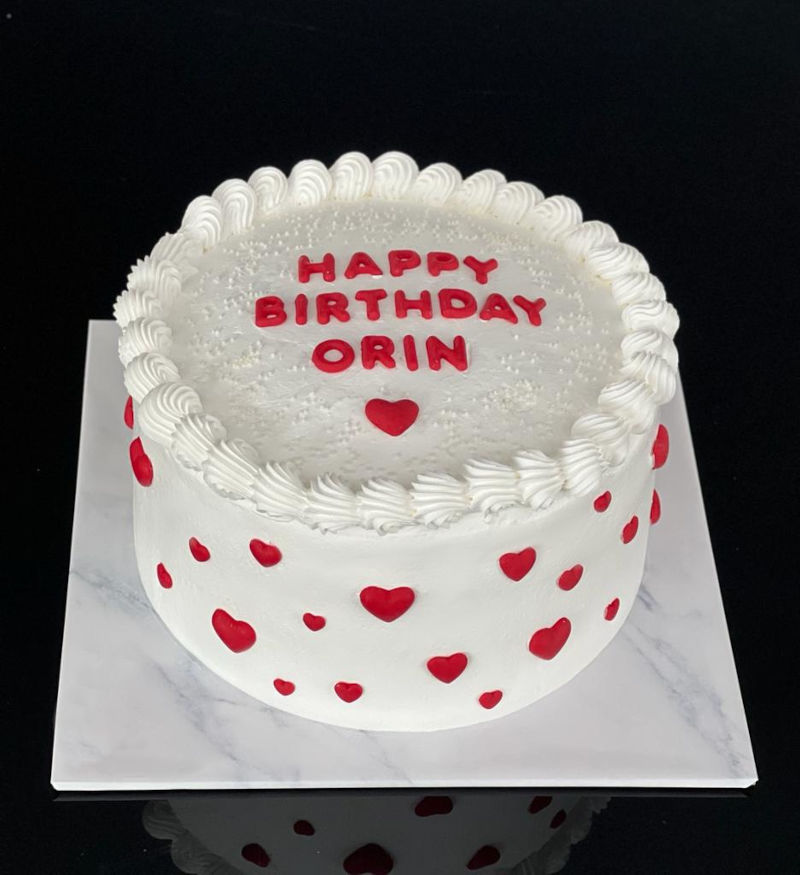 עוגת יום הולדת לבבות